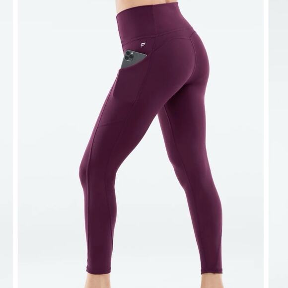 FABLETICS Burgundy Oasis PureLuxe High Waist Pocket Workout Gym Yoga Leggings S - Picture 11 of 12